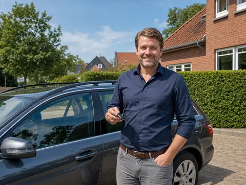 Verkäufer aus Ahaus mit dem verkauften Fahrzeug